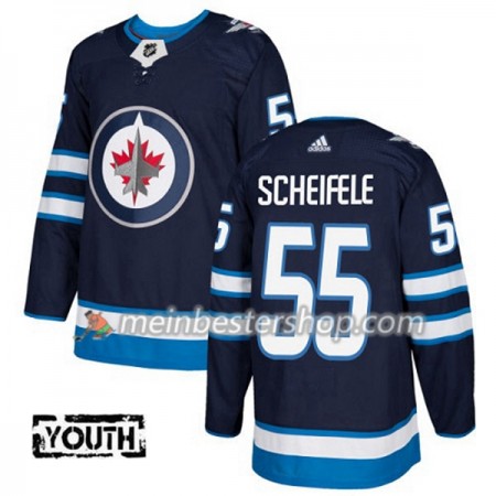 Winnipeg Jets Mark Scheifele 55 Adidas 2017-2018 Marineblau Trikot Authentic - Kinder